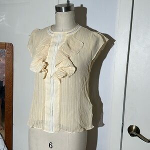 Coach top very delicate soft pale yellow